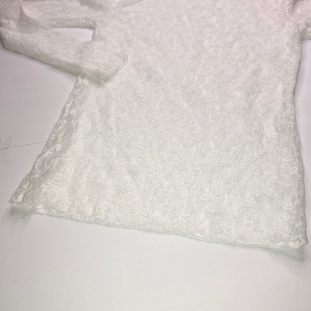 Woman White lace blouse size S/P - Picture 3 of 7